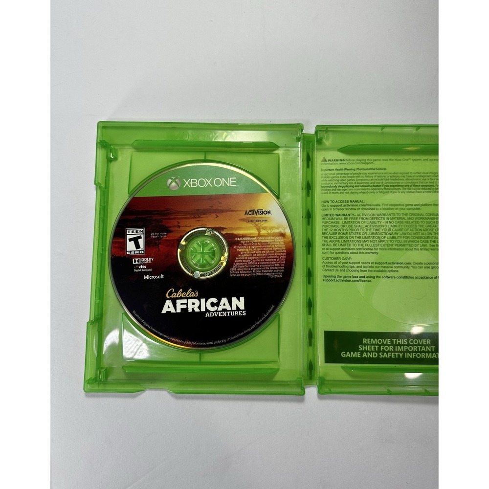 Microsoft Xbox One Cabela's African Adventures Used Video Game Shooting Hunting